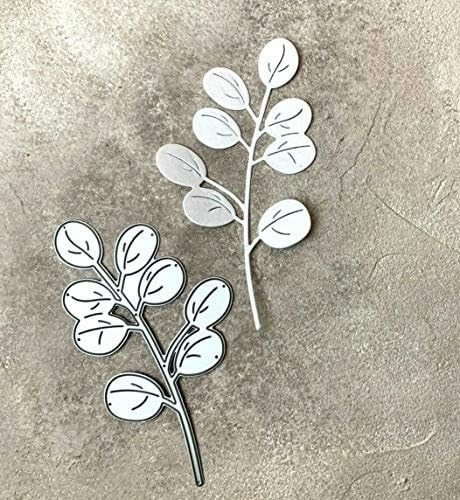 Stanzschablone/Cutting dies Eukalyptus silver dollar 6,5x 12 cm