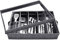 VERONLY Flatware Utensil Storage - Sturdy Silverware Storage Box with Dividers, 5 Compartment Flatware Storage Case with Handles and Removable Lid for Moving&Protected(Dark Gray)