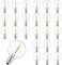 Thokono G40 LED Glühbirnen 25 Stück, Globe Glass G40 LED Ersatzbirnen, Enthalte Nicht Lichterkette, IP44 Wasserdicht Warmweiß für Schnur-Licht-E12-Sockel, 6 Watt für Garten