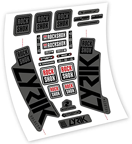 Aufkleber aus Vinyl, selbstklebend, Rock Shox Lyrik Select+ 2020 Gabel (schwarz)