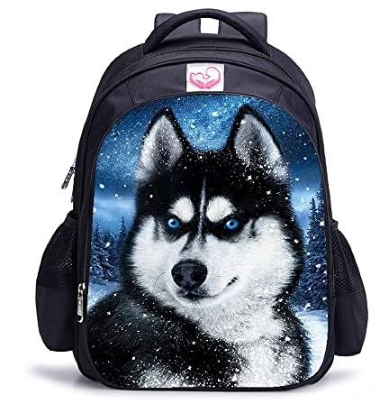 TXZSTGB Kinder Schulrucksack Wolf Tier Löwe Reise Arbeitsrucksack Schulreise Schultasche Erwachsene Kinder (41x28x12 cm/16 Zoll) 3D gedruckter Rucksack
