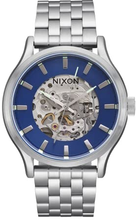 Nixon Herren Armbanduhr Spectra in der Farbe Silber mit Edelstahlarmband, Gehäusedurchmesser: 47 mm, A1323-5091-00