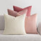 MIULEE Kordsamt Kissenbezug Weiche Kissenhülle Dekorative Sofakissen Quadratische Dekokissen Moderne Zierkissenbezug Gestreifte Kissenbezüge für Wohnzimmer Schlafzimmer 4 Stück 50x50cm Rosa
