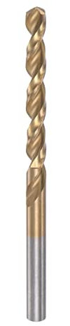 sourcing map Twist Drill Bit 5mm Titanium Coated (HSS-E) M42 High Speed Steel 8% Cobalt Straight Shank for Stainless Steel Aluminum Alloy Metal