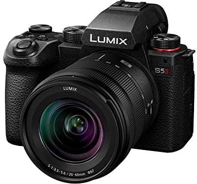 Panasonic LUMIX DC-S5 II Full Frame Mirrorless Camera with 20-60mm F3.5-5.6 Lens, 4K 60P and 6k 30P, Flip Screen, Wi-Fi, Active IS, Black
