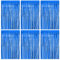 O-Kinee Lametta Vorhänge Blau,6 Stück Glitzer Vorhang Party Deko, 1m x 2m Metallische Glitzervorhang Geburtstag,Tinsel Folie, Folienfransen Vorhang für Weihnachtsbaum Festivals Party ​Bühnendekor