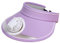 Mogame Sun Visor Hats with Fan-Three Temp Settings-Large Area Sun Protection,Visors for Women/Men/Kids,Adjustable Elastic Buckle (Purple)