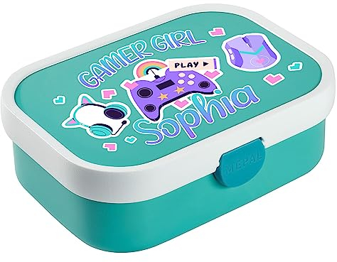 Ferocity Scatola per pranzo Contenitore per alimenti in plastica Scatola Box Portamerenda Gamer Girl [087]