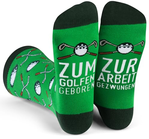 Lavley Zum Golfen Geboren, Zur Arbeit Gezwungen Socken für Männer die Golf spielen