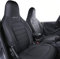 TAKESH 1 Set Autositzbezug, Für Smart 453 Fortwo 2015 2016 2017 2018 2019 Vordersitz Leder atmungsaktives Kissen Auto zubehör,2015-2018-Schwarz