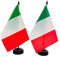 Pandiui23 Bandiera da Tavolo Italia 21x14 cm Asta e Base per Sale riunioni