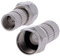 Conector Coaxial Tipo F Rosca para Cable RG6 Macho Impermeable Antena, CCTV, Niquelado