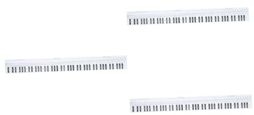 HEMOTON 3stücke Portable Tasten Klavier Keyboard Übungspapier Praktische Vergleichstabelle Für Anfänger Standard Design Weiß Für Klavierunterricht Und Lernhilfe