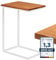 LAMO Manufaktur Beistelltisch | Laptoptisch | Sofatisch | mobiler Kaffeetisch | Nachttisch | 50x35x67 cm | Gestell Weiß | 100% Echtholz Massiv Platte Farbe: Rustikal