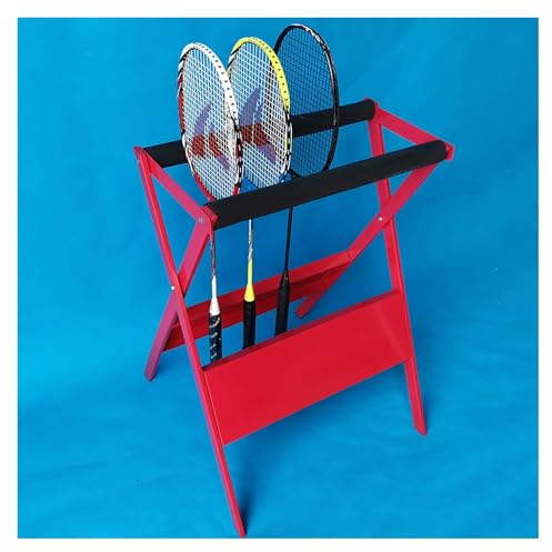 Portaoggetti da Pavimento per Racchette da Tennis, Robusto Porta Racchette da Badminton in Metallo per Palestra di casa/Centro Benessere/Pavimento del Garage/Scuola