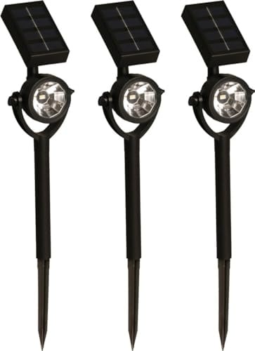 Luxform, Solarleuchten für außen, Zomaro, Solarleuchten für außen, Solarlampen für außen Balkon, Wandleuchte, Außenwandleuchten, Kunststoff, Schwarz3 Stück