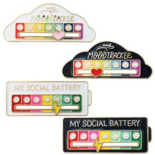 JYTDBCS Broche en forme de nuage de personnalité, broche en forme de nuage, broche de batterie sociale, badge de batterie sociale, M, Zinc