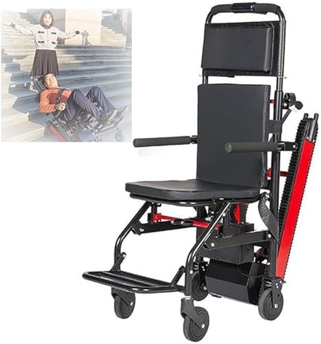 QJWM Silla De Ruedas para Subir Escaleras sobre Orugas Salvaescaleras Eléctricas Silla De Ruedas para Subir Escaleras para Pacientes Mayores A