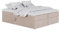 mybed. Boxspringbett ohne Kopfteil Simple Polsterbett mit Bettkasten Creme Matt Velvet 08 Velours 7 Zonen Taschenmatratze H3 und Topper Doppelbett 140x200