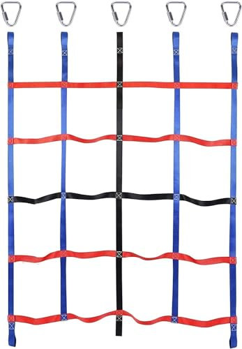 KjoiDWz Playground Rope Net Climbing Net Outdoor Hanging Climbing Cargo Rope Ladder Net For Obstacle Course For Kids Net Yard Frame Climbing Net, Treehouse Rope Ladder