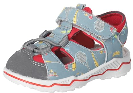 RICOSTA Jungen Sandalen Gery, Kinder Lauflernschuhe, Weite: MITTEL, Outdoorsandalen, Klettverschluss, Sommerschuhe, Strandschuhe, Arctic/rot (131), 24 EU