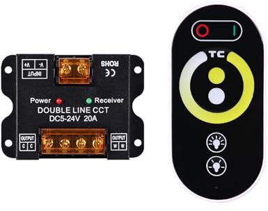 BENLUN DC 5V-24V 20A LED Touch Controller, PWM Dimmer Controller, dimmer telecomandato, solo per collegamenti a due fili CCT
