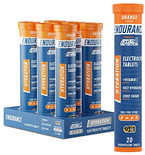 Applied Nutrition Endurance Hydration Electrolyte Effervescent Tablets, Orange - 6 x 20 tabs