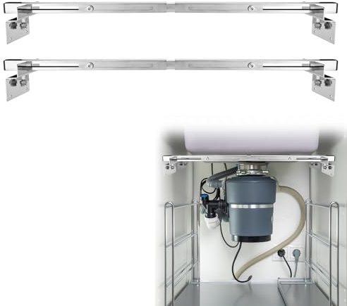 Soportes para Fregadero Bajo Encimera, Ajustables Acero Soporte para Fregadero Fregadero de Cocina Piezas de Instalación Kit para Trabajo Pesado Fregaderos de Cocina, Capacidad de Carga 150kg