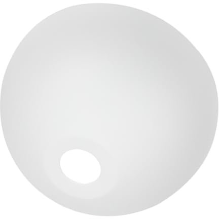 ULTECHNOVO Floor Lamp Shade, Plastic Bowl White Lamp Shades Replacement, 1.65 inch/ 42 mm Fitter Lamp Light Covers for Floor Lamps Upright (10 inch Diameter)