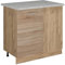 Vicco Eckunterschrank R-Line, Küchen Eckschrank, Sonoma, 86 cm AP Marmor