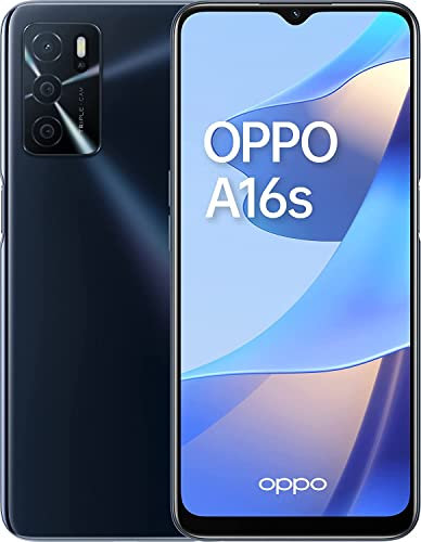 Oppo A16s Smartphone 64 Go, 4 Go RAM, Dual SIM, Charge Rapide 10 W - Noir - Vdf Libre (Reconditionné)