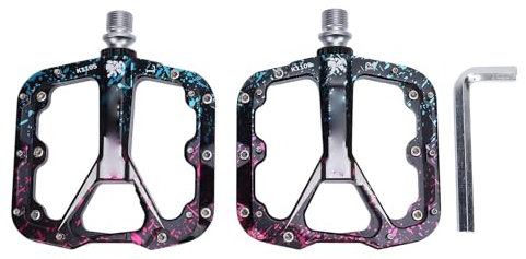Dilwe Anti-Skid-Zyklus-Pedal mit Dreifachem Lager-Design, Leichtes Aluminium Legierung Mountain Pedal für Straßen-Zyklus