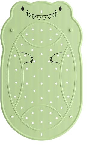 UNEEDE Non Slip Bath Mat for Kids, Dinosaur-Shaped Bathtub Mat Non Slip Anti Mould, 76 x 45 cm, Rubber Bath Mats for Babies & Children, Bath Mat for Bathtub with Strong Suction Cups