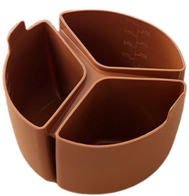 Silikon -Eintopf -Pot -Liner, Slow Cooker -Trenner Silikoneinsätze - Geteilter Eintopf Pot Insert - Hitzebeständige, 3-Kompartiment, Kochzubehör zur Trennung von Ernährung, Studio Potluck