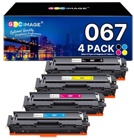 067 067H Toner Kompatible für Canon 067 067H für Canon i-SENSYS MF657Cdw MF655Cdw MF651Cw LBP633Cdw LBP632Cdw LBP631Cw MF653Cdw MF654Cdw MF656Cdw (Schwarz Cyan Gelb Magenta, 4er-Pack)