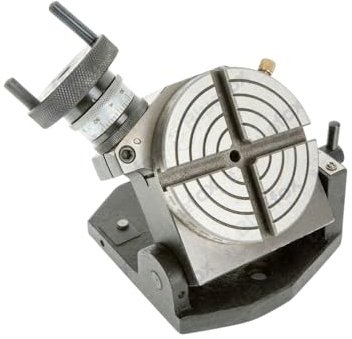 Drehtisch, neigbar, Frästechnik, 100 mm, 4 Schlitze