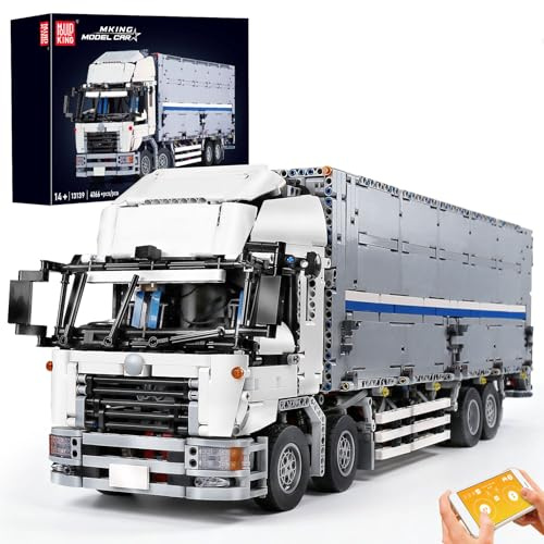 Mould King 13139 - Kit de modélisation de camion technique - Camion télécommandé avec carrosserie ouvrable - Grand modèle de camion pour adultes et fans de technologie (4166 pièces)