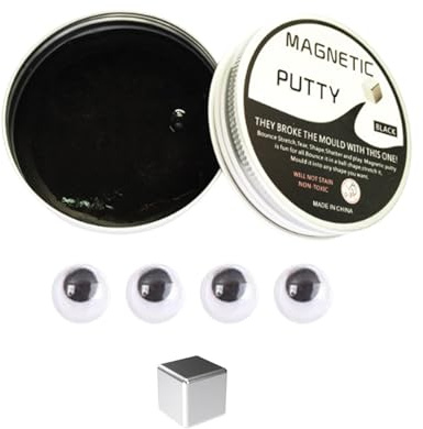 Intelligente Magnetische Knete Putty Slime Zauberknete Set, 2 Stück, Party Bag, Bastel-Set perfekt zum Kneten Party, toll als Partytüte oder für die Schultüte, für ab 3 Jahre, inklusive Aufkleber