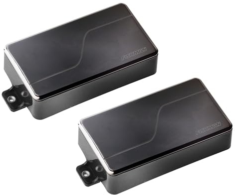 FISHMAN Humbucker für Gitarre, Set Fluence Signature Herman Li elektrische Tonabnehmer Schwarz Nickel (EFI PRF-CS6-HK2)