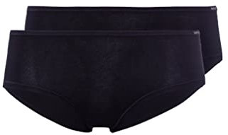 Skiny Damen Panty 2er Pack Cotton Advantage Slip, Black, 38 (Pacco da 2) Donna