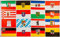 Everflag Flagge 16 Bundesländer 90 x 150 cm mit Ösen + Aufkleber