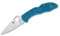 Spyderco 01SP663 Unisex – Erwachsene Taschenmesser Delica Flat GroundBlau,17.5