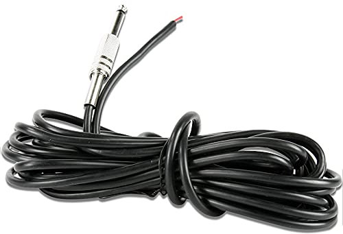 Skytronic Vonyx Professional Speaker Cable 6m - 6.35mm Mono Jack Plug to Bare Wire Lead for DJ PA Systems, Karaoke Audio Installation, Flexible and Durable Audio Speaker Leads