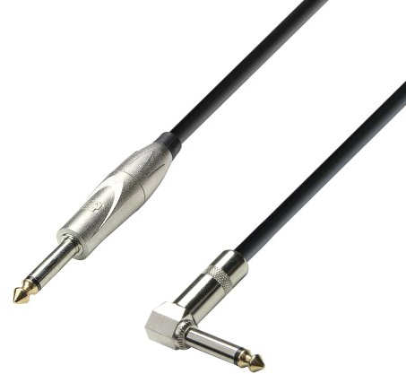 Adam Hall Cables 3 STAR IPR 0300 - Instrumentenkabel, Adam Hall Winkelklinke TS x Klinke TS, 3 m, schwarz