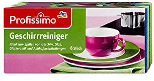 Profissimo 6 x Geschirrreiniger Schwämme - für empfindliche Oberflächen - Ideal zum Spülen von Glas, Glaskeramik und Antihaftbeschichtungen - FCKW FREI