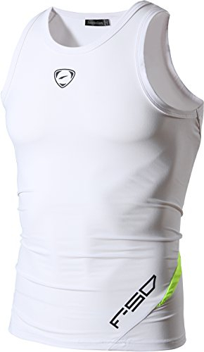 jeansian Herren Sportswear Sleeveless Sports Tank Tops LSL3306 White XL