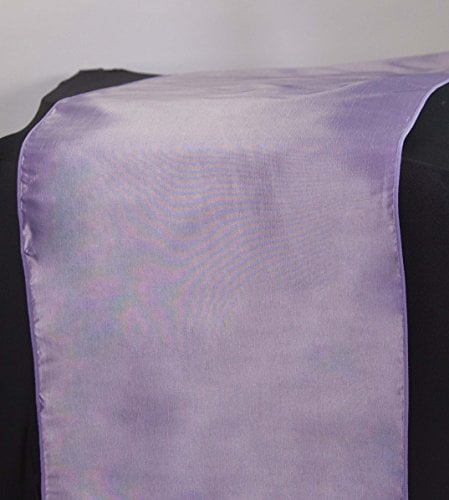 Taffeta Table Runners - Tableware - Wedding Decor Events - 48 Colours and Matching Sashes Available (Lilac)