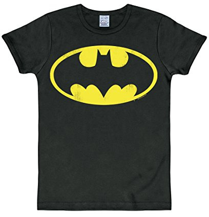 Logoshirt® DC Comics Batman Logo T-Shirt Damen & Herren | Offiziell lizenziertes Batman-Merch, ikonisches Fledermaus-Logo, 100% Baumwolle, Comic T-Shirt mit hochwertigem Frontprint