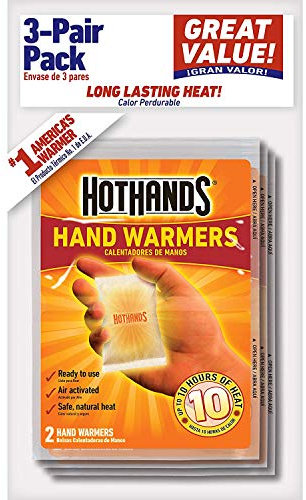 HotHands Handwärmer mit Luftaktivierung, bis zu 10 Stunden Wärme, je 3 Paar (4 Stück)