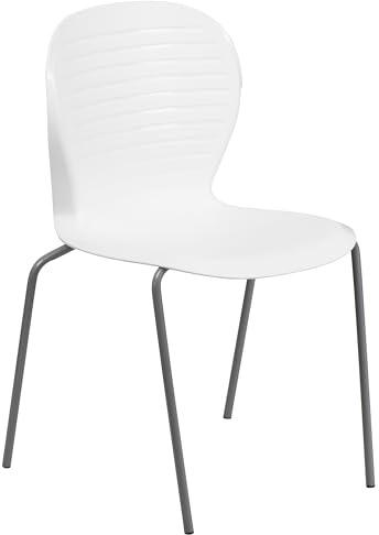 Flash Furniture HERCULES Series 551 lb. Capacity White Stack Chair